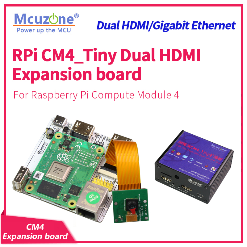 Raspberry Pi Compute Module 4 Dual Camera Board - Scheda di espansione RPi CM4_Tiny, Dual